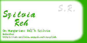 szilvia reh business card